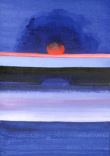tableaux-modernes - Tableau -Seascape, Sunset, Helsinki, 1991-, Izabella Godlewska de Aranda - Godlewska de Aranda, Izabella