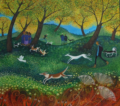 tableaux-de-paysages - Tableau -Doggie Pals, 2012-, Lisa Graa Jensen - Graa Jensen, Lisa