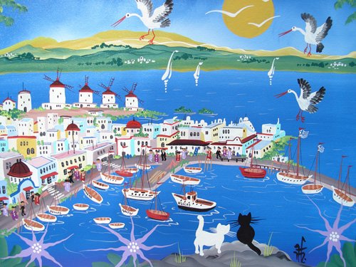 tableaux-de-paysages - Tableau  -Mykonos, Greece, 2012-, Herbert Hofer - Hofer, Herbert