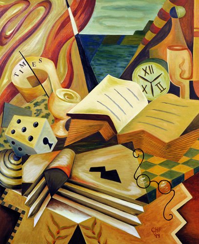tableaux-abstraits - Tableau  -The Reading Corner, 1999-, Carolyn Hubbard-Ford - Hubbard-Ford, Carolyn