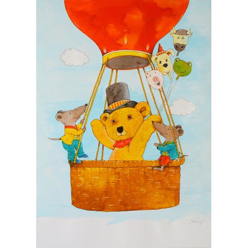 Tableau pour Enfants - In the Balloon- , Christian Kaempf
