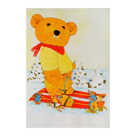 Tableau -Winter. Skiing-