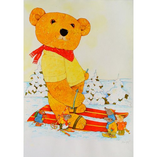 Tableau pour Enfants - Winter. Skiing- , Christian Kaempf