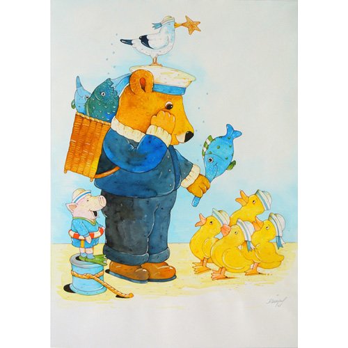 Tableau pour Enfants - Fisherman- , Christian Kaempf
