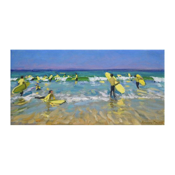 Tableau - Surf School at St. Ives (oil on canvas) -