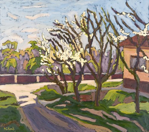 tableaux-de-paysages - Tableau - In Spring Light, 2008 (oil on board) -, Marta Martonfi-Benke - Martonfi-Benke, Marta