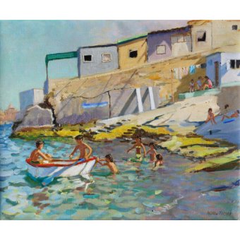 Tableaux de Marines - Tableau -The rowing boat,Valetta,Malta,2015-, Andrew Macara - Macara, Andrew