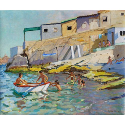 Tableau -The rowing boat,Valetta,Malta,2015-