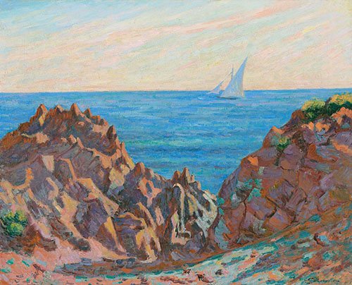 tableaux-de-marines - Tableau -Agay-, Armand Guillaumin - Guillaumin, Armand