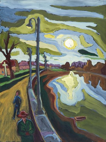 tableaux-de-paysages - Tableau -Koros-Bank Evenings, 2008-, Marta Martonfi-Benke - Martonfi-Benke, Marta