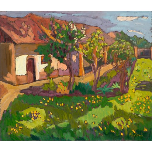Tableau -Garden in May, 2012 (oil on board)-, Marta Martonfi-Benke
