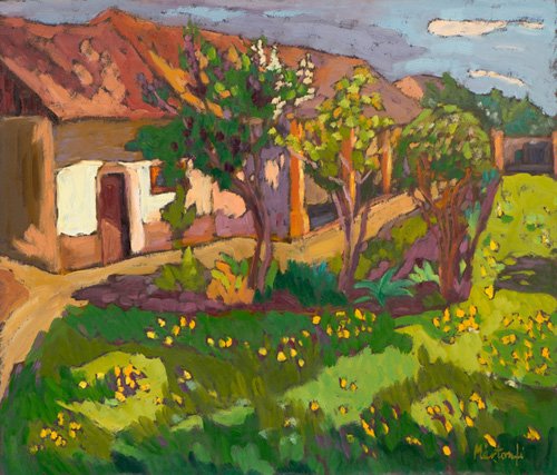 tableaux-de-paysages - Tableau -Garden in May, 2012 (oil on board)-, Marta Martonfi-Benke - Martonfi-Benke, Marta