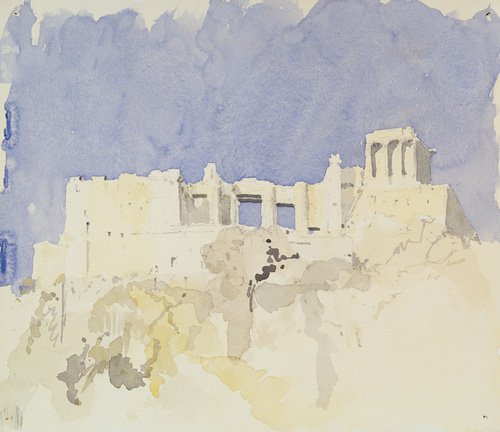 tableaux-abstraits - Tableau  -Acropolis, Athens, 1994 (w.c on paper)-, Charlie Millar - Millar, Charlie