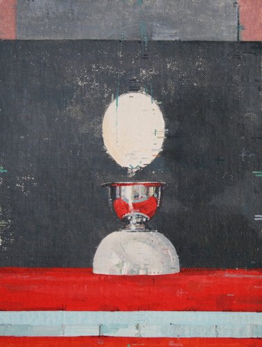 tableaux-abstraits - Tableau  -Egg over red and black-, Charlie Millar - Millar, Charlie