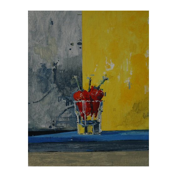 Tableau  -Chillies in a Glass-