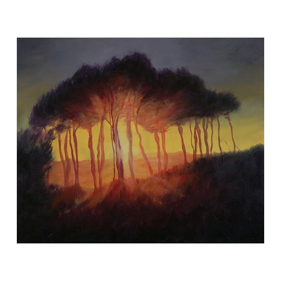 Tableau -Wild Trees at Sunset, 2002 (oil on canvas)-