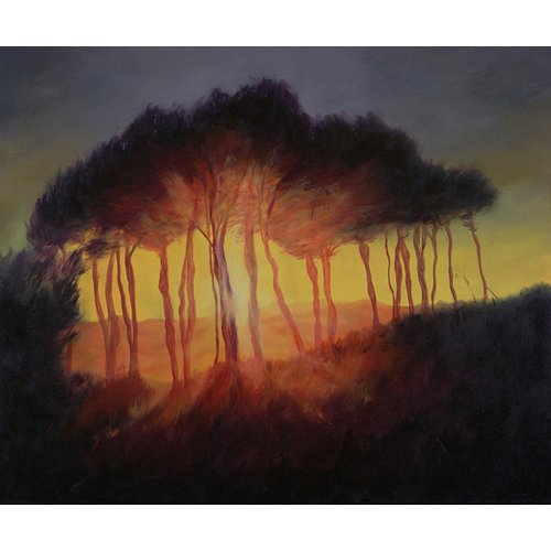 Tableau -Wild Trees at Sunset, 2002 (oil on canvas)-