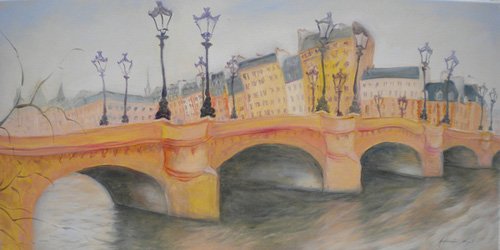 tableaux-modernes - Tableau  -Pont Neuf et Ile de la Cite, 2010-, Antonia Myatt - Myatt, Antonia
