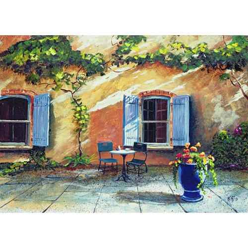 Tableau  -Shuttered Windows, Provence, France, 1999 (oil on board) -, Trevor Neal