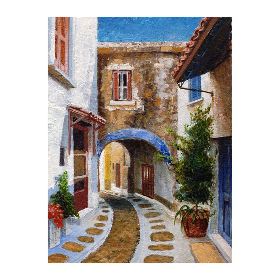 Tableau  -Lefkimi, Corfu, 2006 (oil on board)-