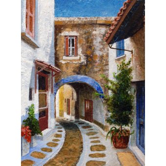  - Tableau  -Lefkimi, Corfu, 2006 (oil on board)-, Trevor Neal - Neal, Trevor