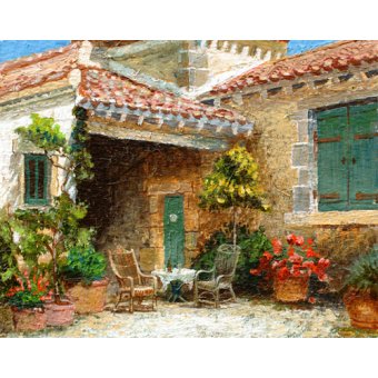 Tableau  -Provence Barn, 2006 (oil on board)-, Trevor Neal