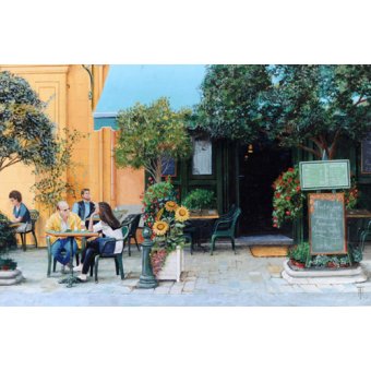  - Tableau  -Cafe, Aix-En-Provence, 1999-, Trevor Neal - Neal, Trevor