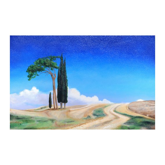 Tableau  -4 Trees, Picenza, Tuscany, 2002-