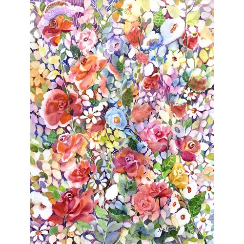 Tableau de Fleurs - Roses do Ramble, Neela Pushparaj