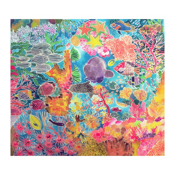 Tableau - Tropical Coral, 1993 (coloured ink on silk) -