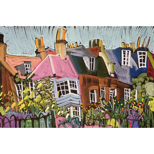 Tableau - Relaxing in the Herb Garden, Greenwich Park, London (pastel on paper) -, Frances Treanor
