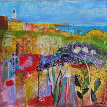  - Tableau - Coastal Meadow 2013, acrylic.paper collage-, Sylvia Paul - Paul, Sylvia