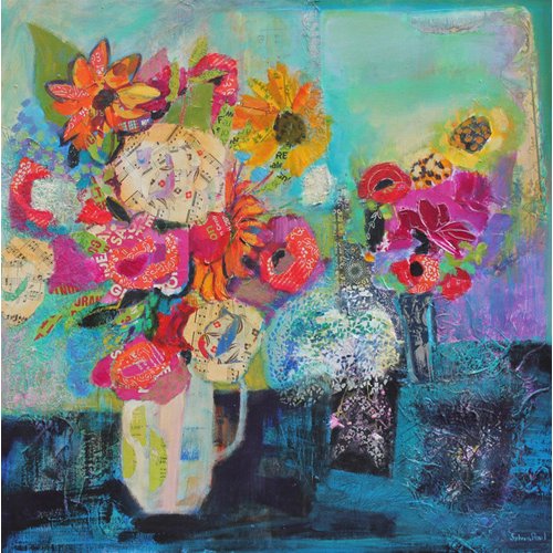 Tableau - Bring me Sunshine 2013 acrylic.paper collage-, Sylvia Paul