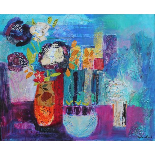 Tableau - Blue Beyond 2013 acrylic.paper collage-