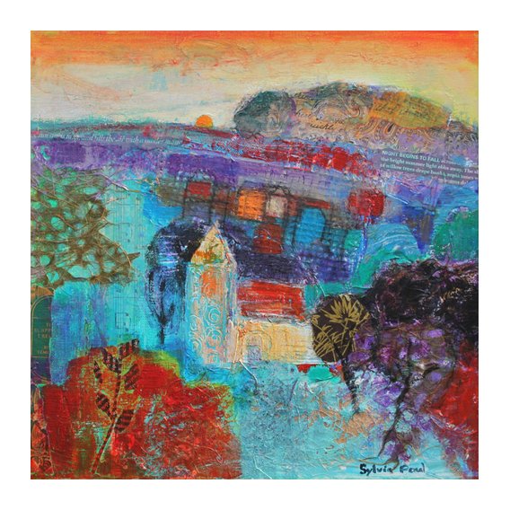 Tableau - As the Sun goes Down 2013 acrylic.paper collage-
