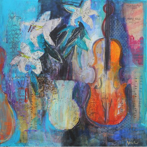 Tableau - Trio 2014 acrylic.paper collage -, Sylvia Paul