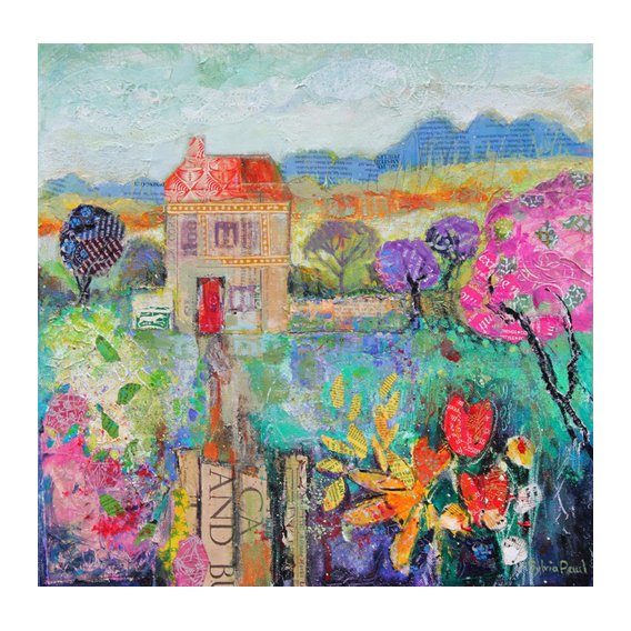 Tableau - Place in the Country, 2014, acrylic.paper collage-