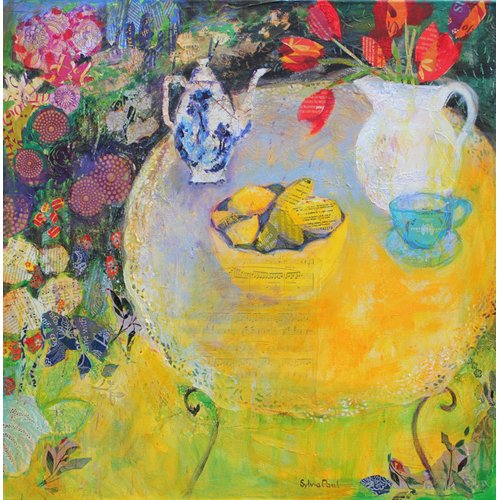 Tableau - Lemon Tea in the Garden-, Sylvia Paul