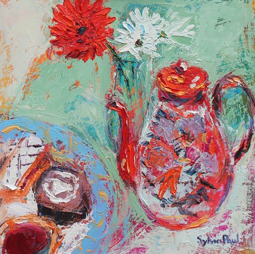 tableaux-modernes - Tableau - Teatime-, Sylvia Paul - Paul, Sylvia