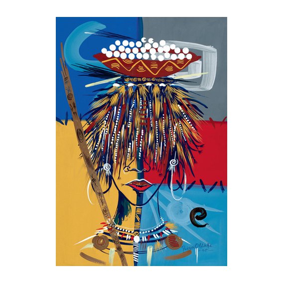 Tableau -African Beauty 2, 2005 (w.c & ink on paper)-
