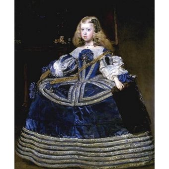  - Tableau -Retrato de la Infanta Margarita, a la edad de ocho anios-, Diego de Silva Velazquez - Velazquez, Diego de Silva