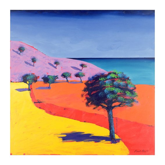 Tableau - Red Path (acrylic on card)-