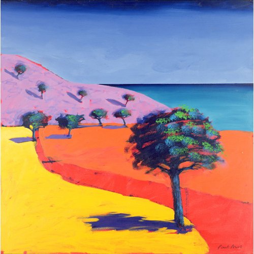 Tableau - Red Path (acrylic on card)-, Paul Powis