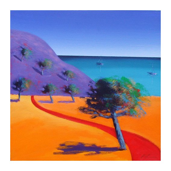 Tableau - Red Path (oil on board)-