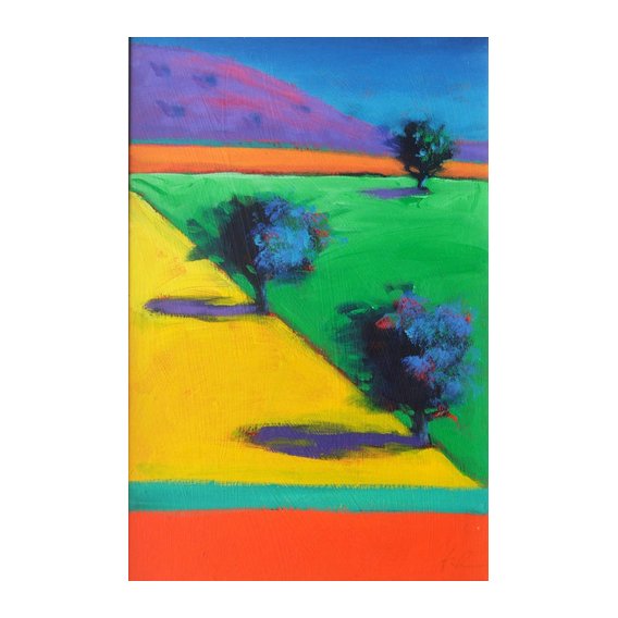 Tableau - Yellow Field (acrylic on board)-