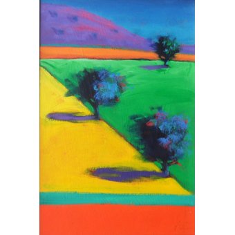  - Tableau - Yellow Field (acrylic on board)-, Paul Powis - Powis, Paul