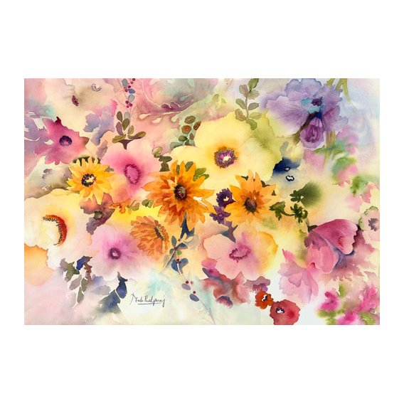 Tableau - golden blossoms-