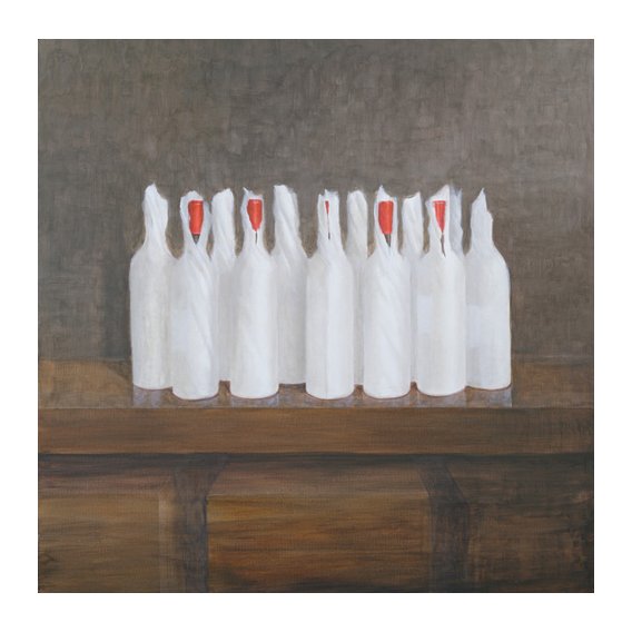 Tableau -Bottles in paper, 2005-