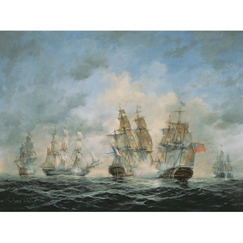 Tableau - 19th Century Naval Engagement in Home Waters -, RIchard Willis