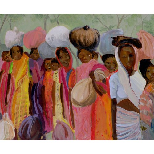 Tableau - Weighing the Tea (oil on canvas) -
